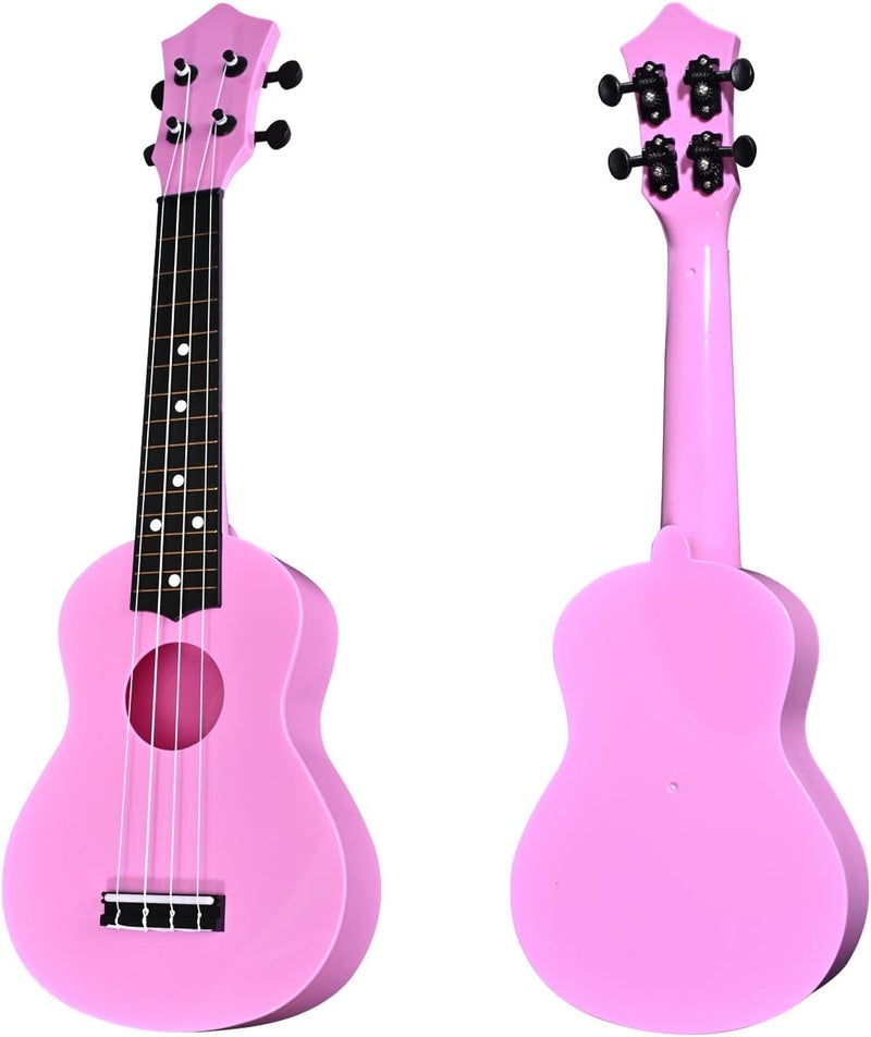 LIEKE Kids Ukulele 21 Inch Soprano Ukelele,Musical Instrument,Toy Ukulele Gift for Girls Children Beginners with Bag (Pink) - Image 4